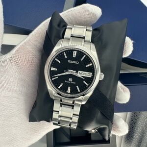 Grand Seiko Silver and Black Watch